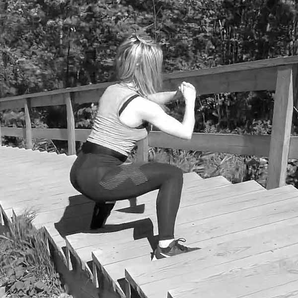 Askelkyykky sivulle kierrolla - Portaat - Saliohjelma - Treeniliike - Liikepankki - Saliohjelma - Kuntosaliohjelma