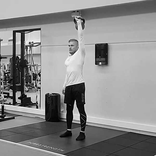 Yhden käden pystypunnerrus - Kahvakuula - Saliohjelma - Treeniliike - Liikepankki - Saliohjelma - Kuntosaliohjelma