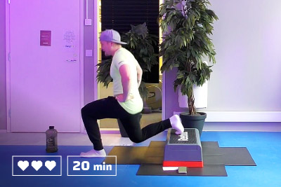 Stepperi - 20 minuuttia - Kotitreeni - Kotitreenaus - Treenaa kotona - Ryhmäliikuntatunti - Liikunta - Liikuntaa meille kaikille